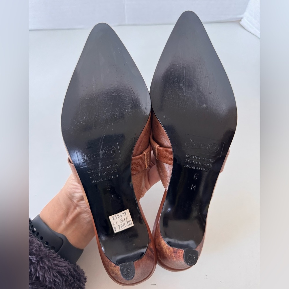 icon wearable art La Scapigliata pointy kitten heel pumps italian shoes 6 y2k - Picture 8 of 10